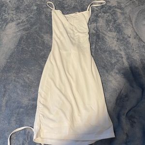 White Dress with Criss-Cross back out